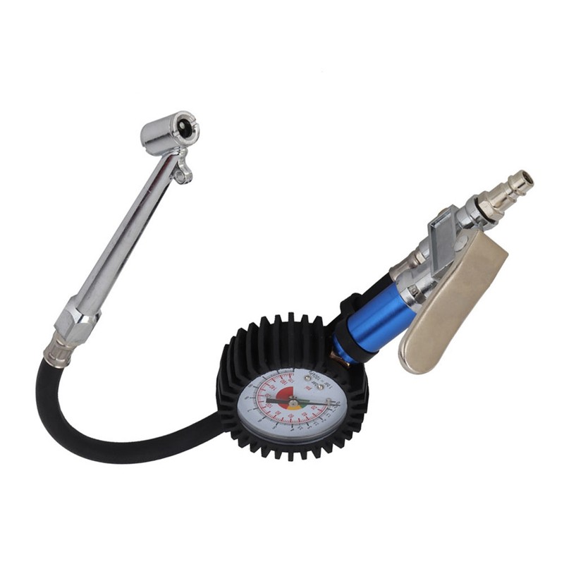12 Bar Self clamping Tire Inflator with Air Pressure Gauge