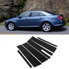 6 Pcs Side Door Window Cover Glossy Black Pillar Post