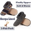 Cozylook 2-Pack Men's Soft Sole Slippers, Cozy Fuzzy Sock Shoes