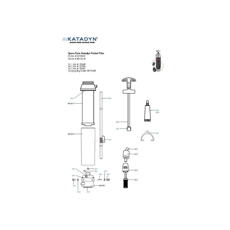 Katadyn Adult Maintenance Kit for Pocket Filter, Standard, One Size