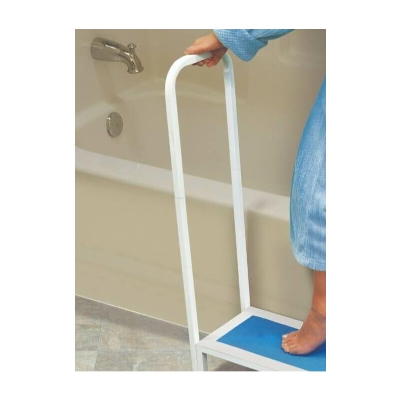 Bath Step with Handle- Step Stool with Handrail Nonslip Bath
