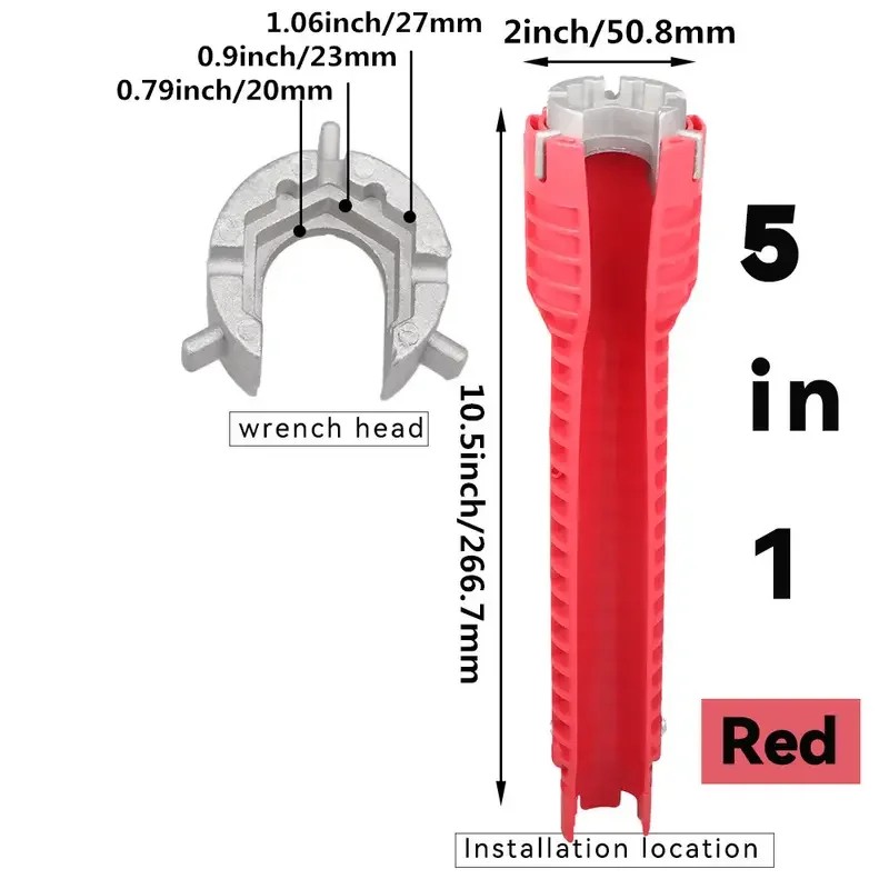 8-in-1 Faucet Wrench for Kitchen Sink Repair – Multifunction Plumbing