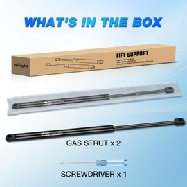 Nilight Rear Hatch Struts 6648 for Honda Pilot 2009-2015, Tailgate Lift Supports Rear Door Shocks 21 Inch, 2PCS Set Rod