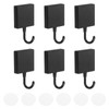 uxcell Adhesive Hooks, 6 Pcs Stick on Wall Adhesive Hangers