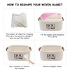 Geyecete Square Dog toy basket storage Cotton Rope Storage Basket