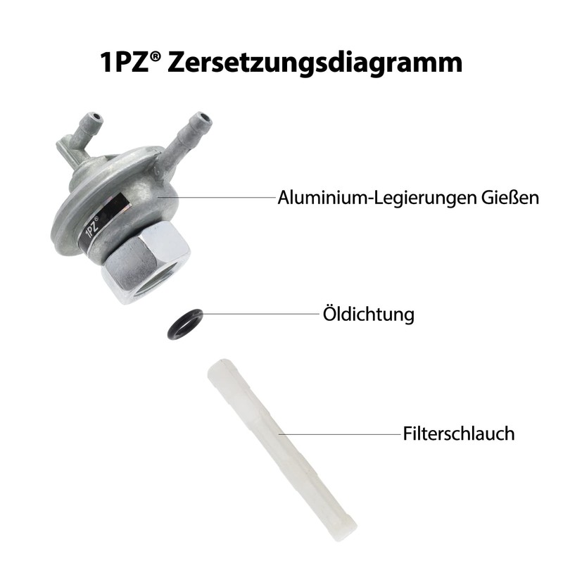 1PZ AOU-TA2 M16 Fuel Tap Vacuum Replacement for GY6 49cc