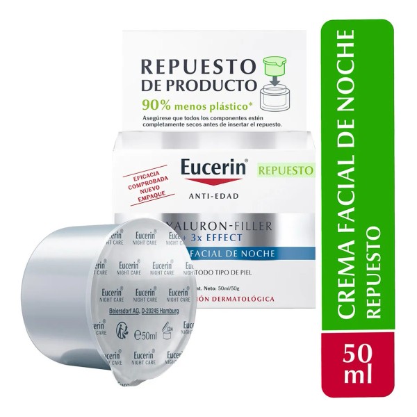 Eucerin Hf Crema Facial Antiarrugas De Noche Refill 50 Ml