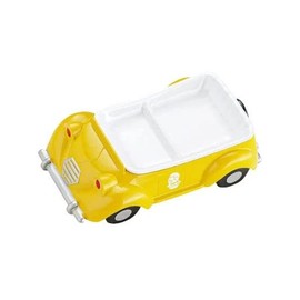 Endoshoji RLVO704 Melamine Children's Lunch Plate, Open Car, Yellow