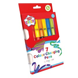 Kids Create Pack 7 Assorted Colour Changing Pens With Magic Pen Arts & Crafts 3+