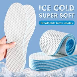 6 Pairs Thin Shoe Inserts,Breathable Insoles ice Cool Sponge Shoe pad Three-Layer Latex Soft Men and Women Sports Replacement Insole 3mm
