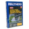 Walthers SceneMaster Cornerstone HO Scale Model Double-Track Railroad Bridge Concrete