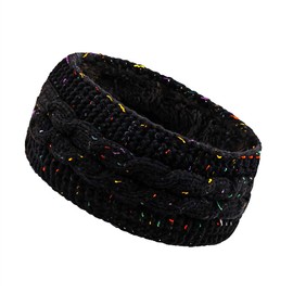 Winter Headbands for Women, Warmers Headbands with Fleece Lining, Ear Warmer Headband Thick Knitted Ear Muffs for Cold Weather