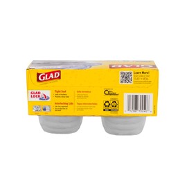 GladWare Mini Food Storage Containers | Small Round Food Containers, Mini Round Food Containers Hold up to 4 Ounces of Food | 4 oz Containers with Lids, 8 Count Set