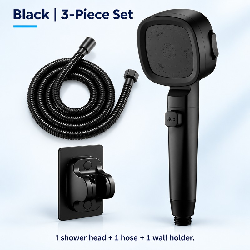 High Pressure Shower Head – 3 Adjustable Spray Modes