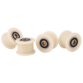 Pack of 4 x Nylon Belt Idler 45 mm diameter 25 mm Groove 10 mm bearing Precisely Machined in the EU (45-25-10)