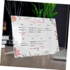 GANAZONO 1set Flower Edge Acrylic Memo Board Writing Board Push