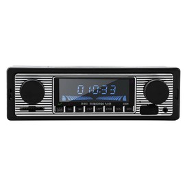 Auto Radio Metal Plástico Auto Bluetooth Radio Auto Estéreo Clásico Reproductor de Música MP3 con USB SD AUx FM InDash Unidad Principal Reproductor de Música para Automóvil (12V)