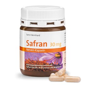 Sanct Bernhard Saffron Capsules with Saffron Extract, B Vitamins & Magnesium, 60 Capsules