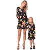 Fymnsi Christmas Mother Daughter Dress, Partner Look, Long Sleeves, Christmas