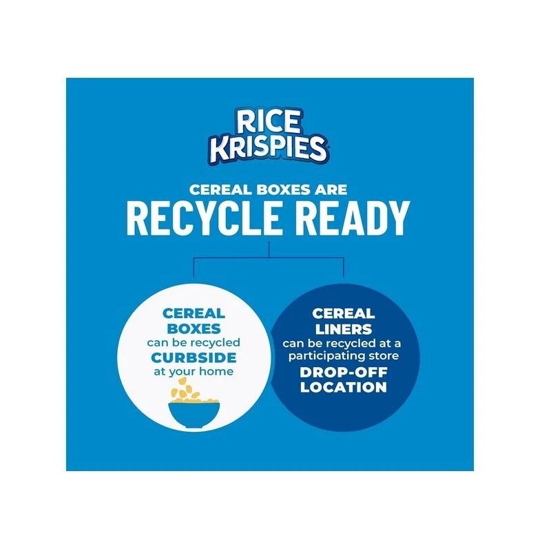 Kellogg's Rice Krispies Cold Breakfast Cereal, 8 Vitamins and Minerals,