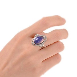 ODETOJOY Mood Ring for Men Adjustable Oval Color Changing ring Emotion Feeling Ring for Kids Boys