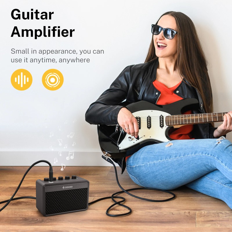 Donner 🔊 Donner Guitar Amplifier 5W Electric Desktop Guitar-amp Practice