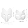 Alipis Cat Mask Unpainted Therian Masks: 4 Pack White Fox