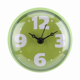 03 Bathroom Clocks Wall Bathroom Clock, Outdoor Waterproof Clock Waterproof Clock Shower Clock, for Kitchen for Bathroom(green)