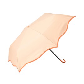 Francfranc Blackout Wave Piping Folding Umbrella, 19.7 inches (50 cm), Orange, For Both Sunny and Rainy Weather, Light Shield, UV Protection, Lightweight, Sun Umbrella, Rain Umbrella