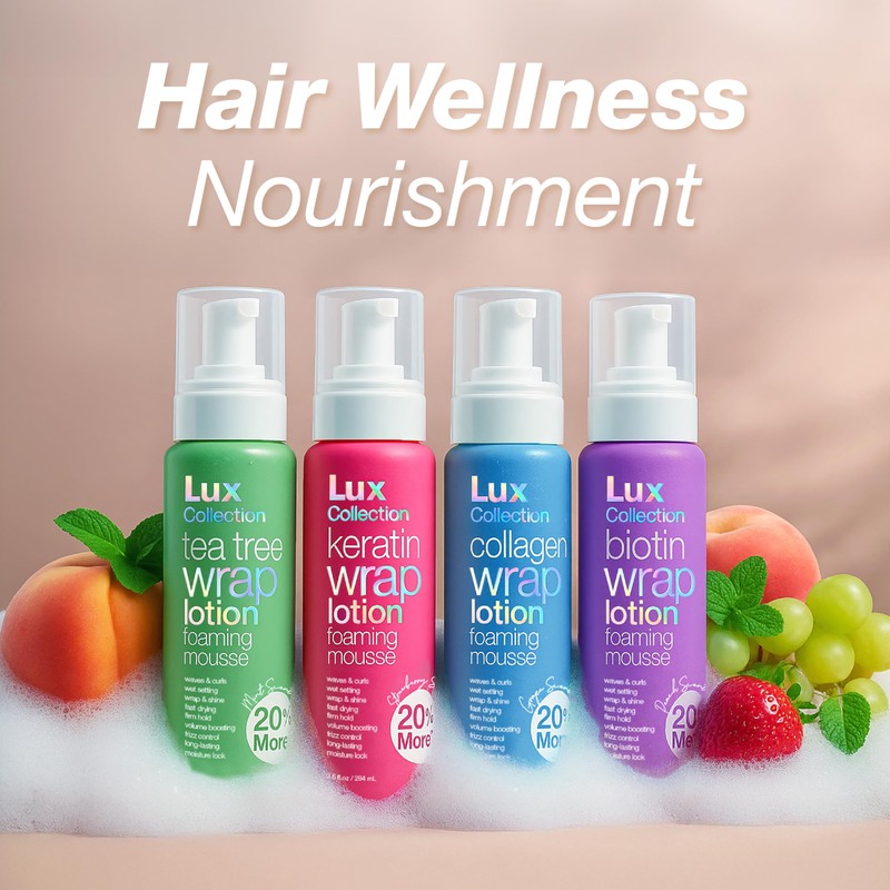 Lux Collection Wrapping Foam Lotion Wave Curl Wet Setting Styling