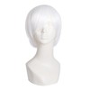 MapofBeauty Cosplay Costume Men's Short Straight Wig (White)