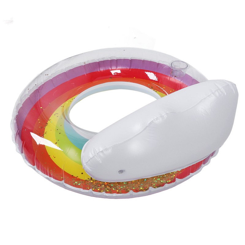 Swimming Ring Pool Float Inflatable Colorful Thickened PVC Pool Float