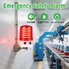 Industrial LED Rotating Warning Light, AC110V Red Strobe Light for