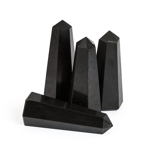 Beverly Oaks Crystal Obelisk Bulk Set Featuring Black Tourmaline - Powerful Gemstone Healing Wands (1/2 Pound)