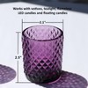 Woho 24pcs Purple Votive Candle Holders, Glass Tea Lights Candle