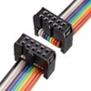sourcing map IDC Rainbow Wire Ribbon Cable 10P A-Type FC/FC