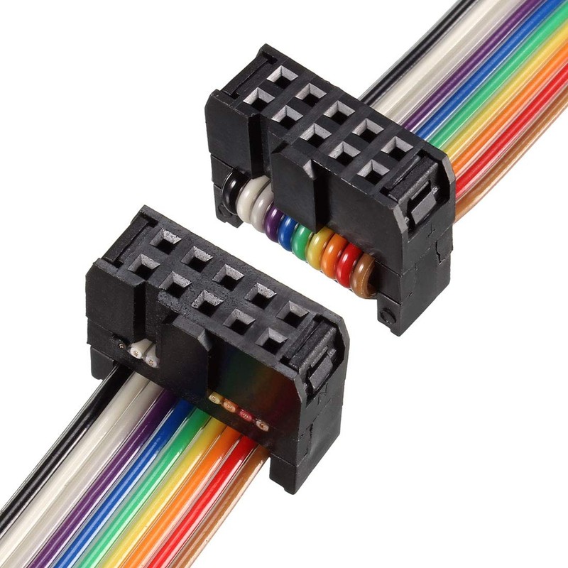 sourcing map IDC Rainbow Wire Ribbon Cable 10P A-Type FC/FC
