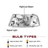 JSBOYAT Headlight Assembly Replacement Bulbs Included w/Corner Light 4PCS for