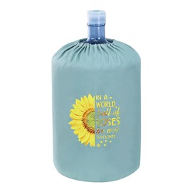 ZUYYON Water Dispenser Barrel Cover for 5 Gallon Water Bottle Stretchy Fabric Water Cooler Dust Cover Reusable 5 Gallon Water Dispenser Bucket Protective Cover (Sunflowers)
