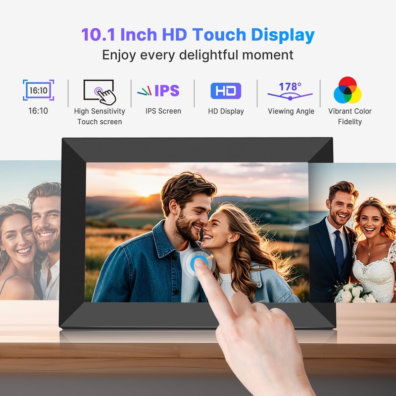 Uhale Digital Picture Frame 32GB Storage 10.1 Inch WiFi Electronic