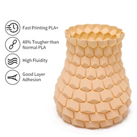 INLAND High Speed PLA+ 3D Printing Filament 1.75mm - Fast Printing PLA Pro Dimensional Accuracy +/- 0.03 mm - 1kg Cardboard Spool (2.2 lbs) (1 Pack Beige)