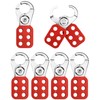 QWORK Lock Out Tag Out Hasp, 6 Pack Tamper-Proof Stainless