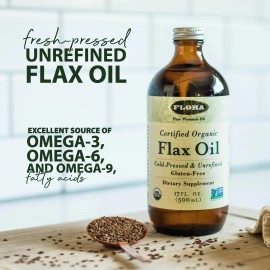 Flora Organic Flax Oil Aceite Organico Lino 500ml