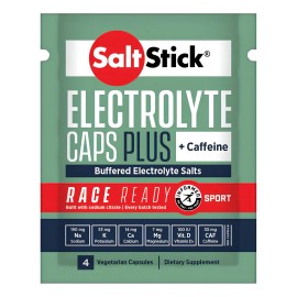 Saltstick Electrolyte Plus + Caffeine Rendimiento Deportivo Sabor Sin Sabor