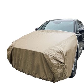 【テマトラン】 車 ボンネットカバー 厚手 300d フロント 保護 車 カバー 自動車 カー ボディ ヘッドライトカバー ワンタッチ ボディー ハーフ 車体 厚手 TEMAx (Sサイズ セダン/ワゴン)