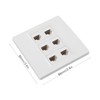 6 Port Cat 6 Ethernet Wall Plate Removable Female to