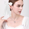 Large lace Bows Hair Clips white lace embroidery Tulle Bow