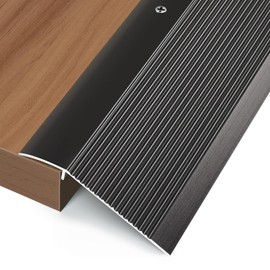 Jiekayi Aluminum Floor Transition Strip, Door Thresholds Bridge The Height Less Than 1.6″, for Tile, Hardwood, Laminate, Vinyl, Concrete, Size 36″×3.9″×0.35″ (Black)
