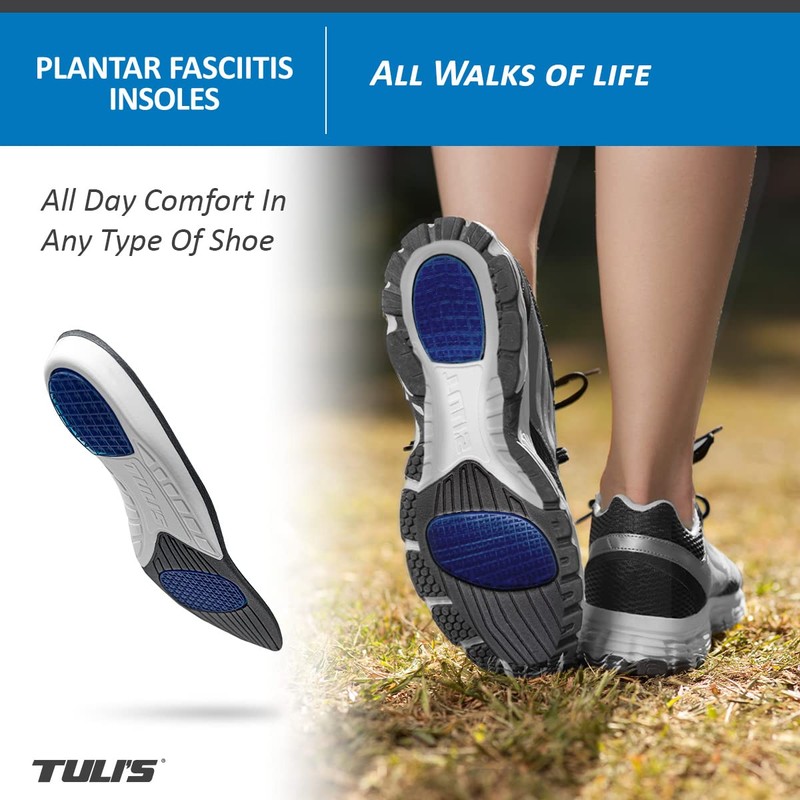 Tuli's Plantar Fasciitis Insole - Full Length Orthotic Shoe Insole