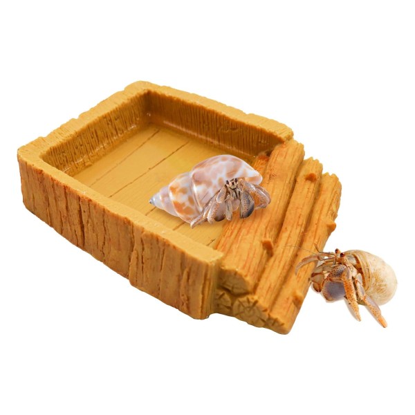 Minrzpet Hermit Crab Habitat with Climbing Ramp & Water Bowl,